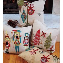 Shops embroidered christmas pillow